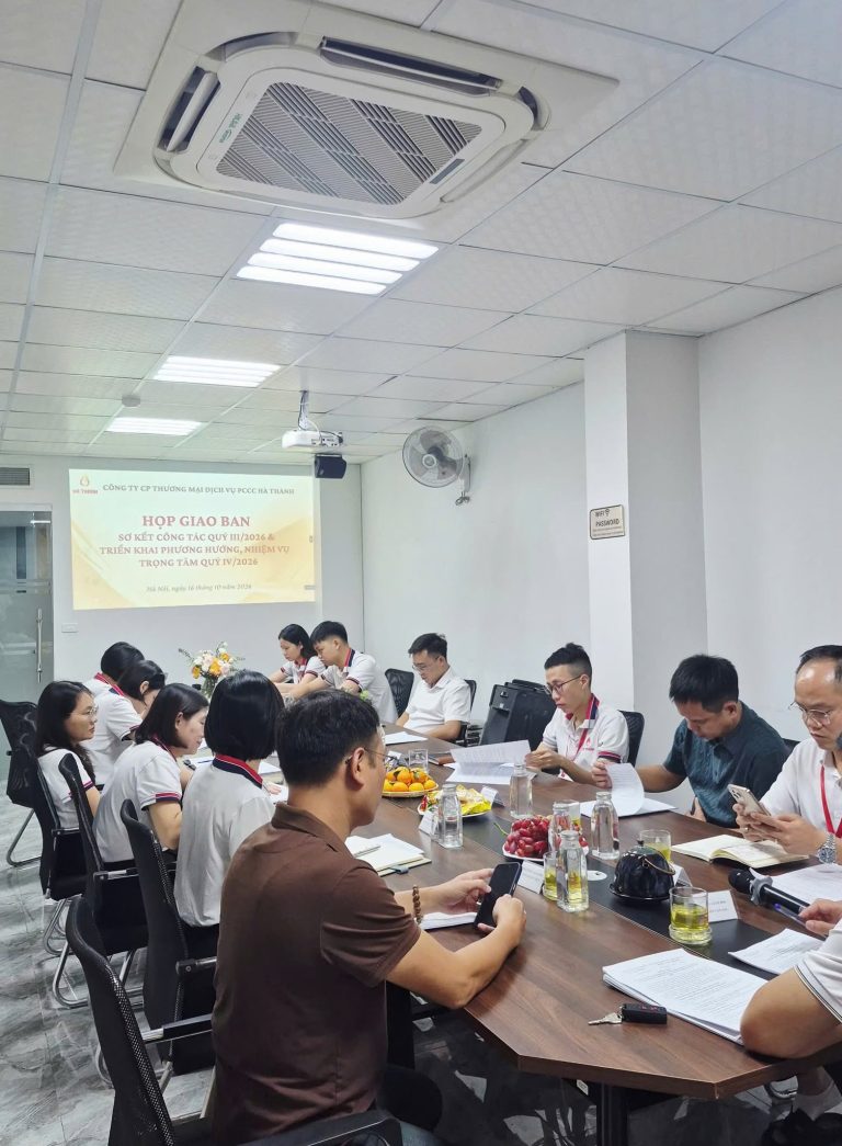 PHÒNG CHÁY HÀ THÀNH HỌP GIAO BAN QUÝ III & TRIỂN KHAI KẾ HOẠCH CÔNG VIỆC QUÝ IV/2026